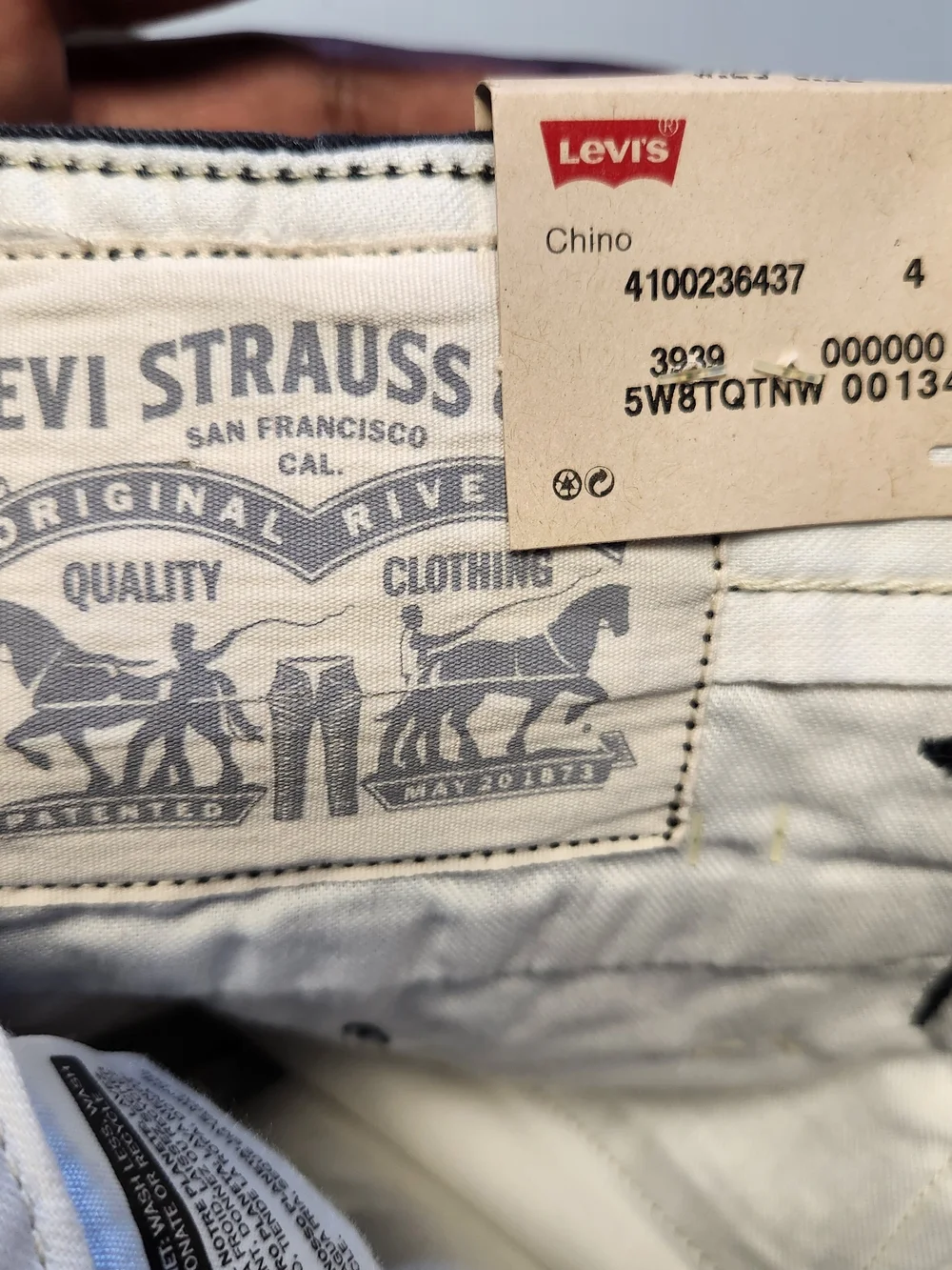 NWT Levis Mens Chino Pants 29x32 Black 2014 Deadstock JCPenney Straight Fit XX L